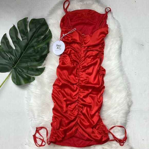 NWT Princess Polly Mateo Dress Red 4 - Picture 6 of 8